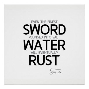 ZITATE: Sun Tzu: Feinste Klinge, Salzwasser Poster