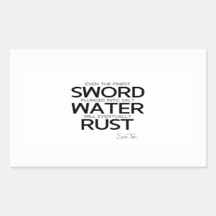 ZITATE: Sun Tzu: Feinste Klinge, Salzwasser Rechteckiger Aufkleber