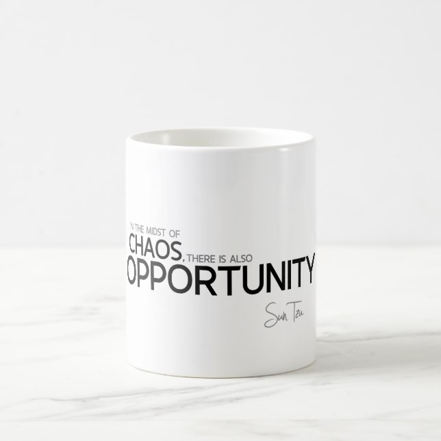 ZITATE: Sun Tzu - Gelegenheit Kaffeetasse (Mittel)