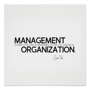 ZITATE: Sun Tzu: Management von vielen Poster