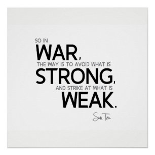 ZITATE: Sun Tzu: Vermeiden Sie starkes, der Poster
