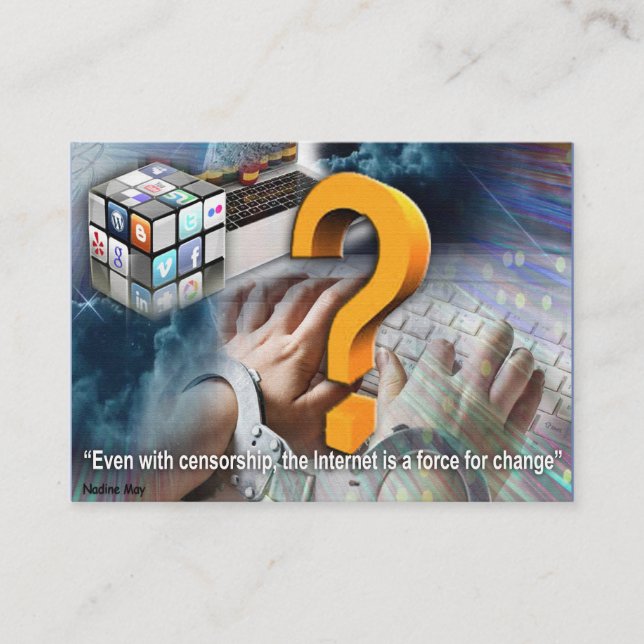 Zitate über das Internet Begleitkarte (Vorderseite)