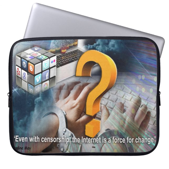 Zitate über das Internet Laptopschutzhülle (Vorderseite)