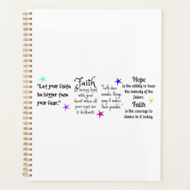 Zitate über Glauben und Hoffnung Planer