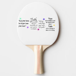 Zitate über Glauben und Hoffnung Tischtennis Schläger