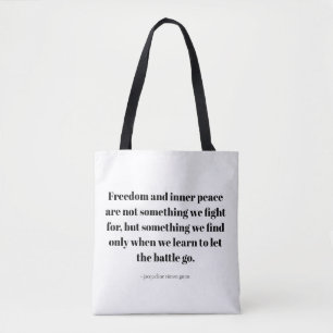 Zitate über inneren Frieden Tasche