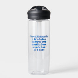 Zitate über Liebe, Leben und Freundschaft Trinkflasche