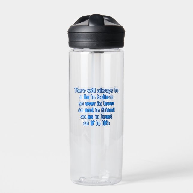 Zitate über Liebe, Leben und Freundschaft Trinkflasche (Vorderseite)