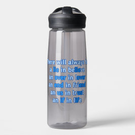 Zitate über Liebe, Leben und Freundschaft Trinkflasche