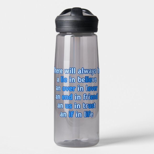 Zitate über Liebe, Leben und Freundschaft Trinkflasche (Vorne)
