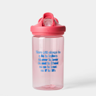 Zitate über Liebe, Leben und Freundschaft Trinkflasche