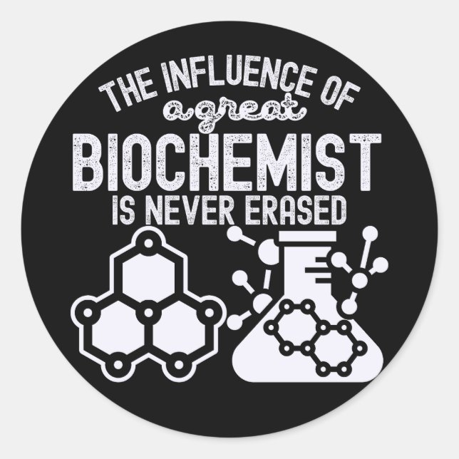 Zitate und Redewendungen der Biochemie4 Runder Aufkleber (Vorderseite)