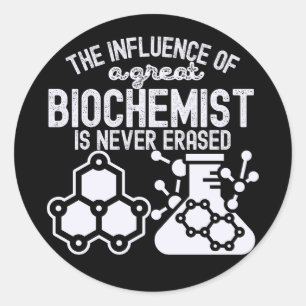 Zitate und Sprüche zur Biochemie4 Runder Aufkleber