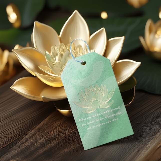 Zitate von Green Gold Lotus Yoga Meditation Instru Geschenkanhänger (Von Creator hochgeladen)