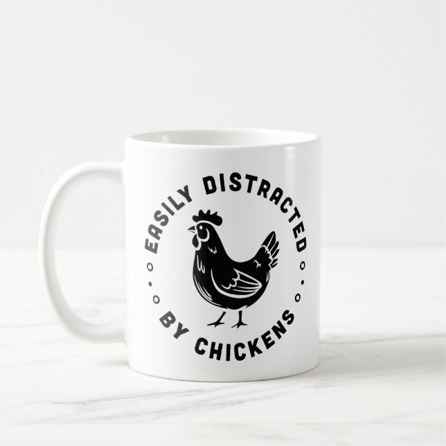 Zitate von Hühnerliebhabern aus dem lustigen Landl Kaffeetasse (Links)