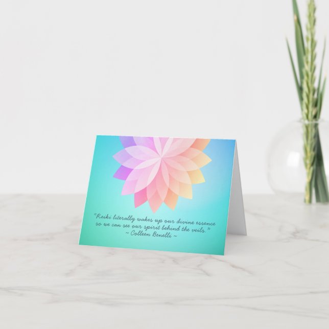Zitate von Reiki Master und Yoga Mediator Karte (Vorderseite)