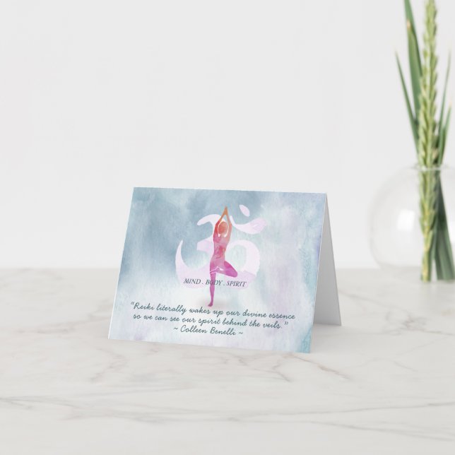 Zitate von Reiki Master und Yoga Mediator Karte (Vorderseite)