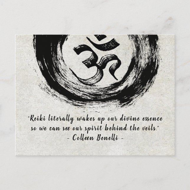 Zitate von Reiki Master und Yoga Mediator Postkarte (Vorderseite)