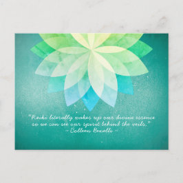 Zitate von Reiki Master und Yoga Mediator Postkarte