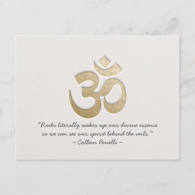 Zitate von Reiki Master und Yoga Mediator Postkarte (Vorderseite)