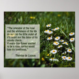 Zitate von St. Therese Poster