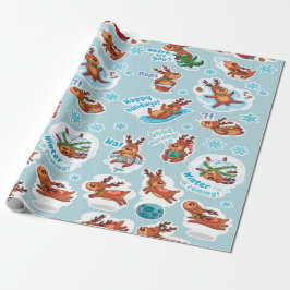 Zitate zum Happy Holiday Deer's & Holiday Geschenkpapier