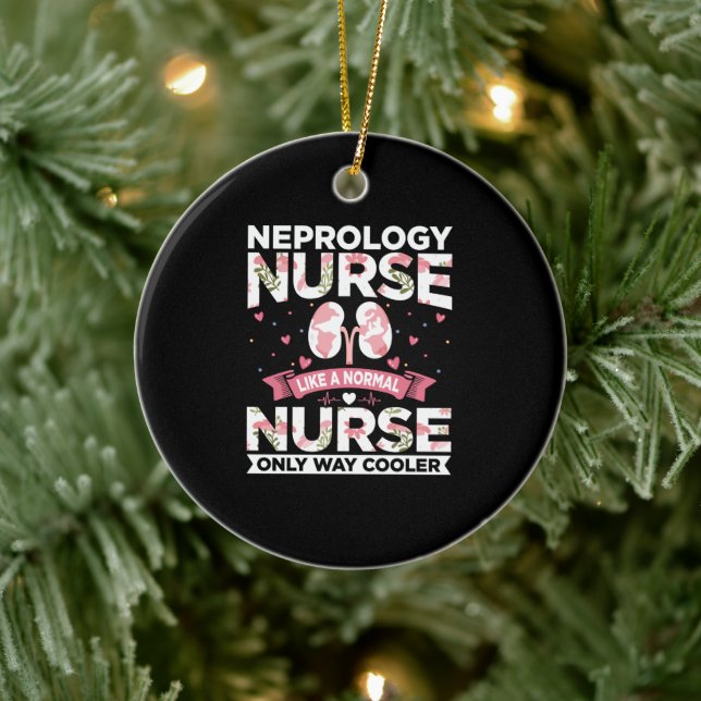 Zitate zur Funny Dialyse - Nephrologie Krankenschw Keramik Ornament (Baum)
