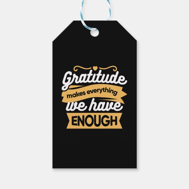 Zitate zur InspirationsDankbarkeit Geschenkanhänger (Vorderseite)