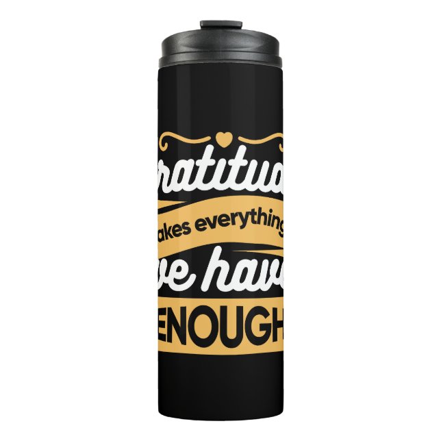 Zitate zur InspirationsDankbarkeit Thermosbecher (Vorderseite)