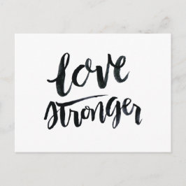 Zitate zur Liebe: Liebe stärker Postkarte