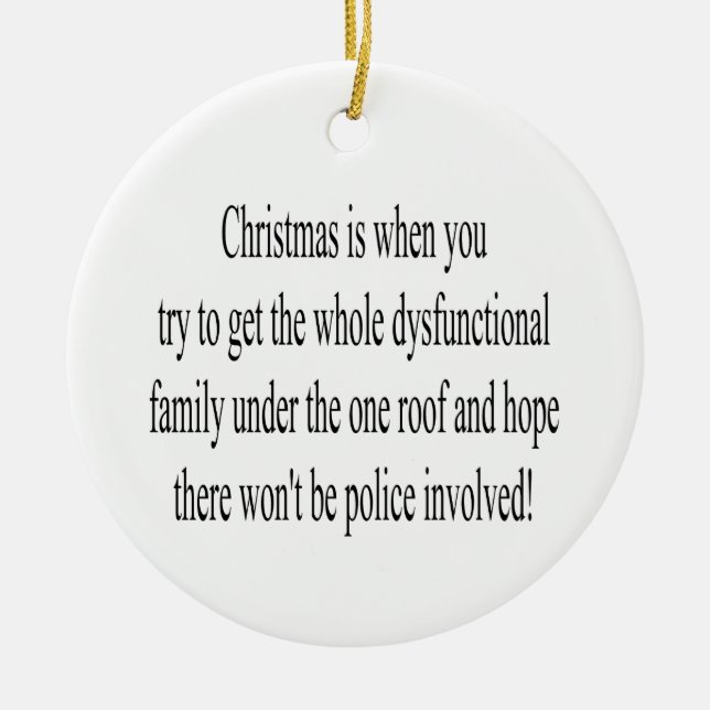 Zitatschmuck für Weihnachten Keramik Ornament (Vorne)