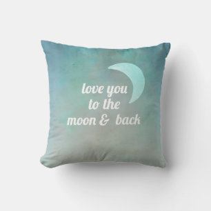 zitieren Sie Kissen-Liebe Sie zum Mond und zur Kissen