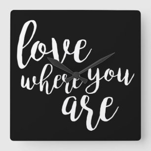 Zitierfähiges V Quadratische Wanduhr