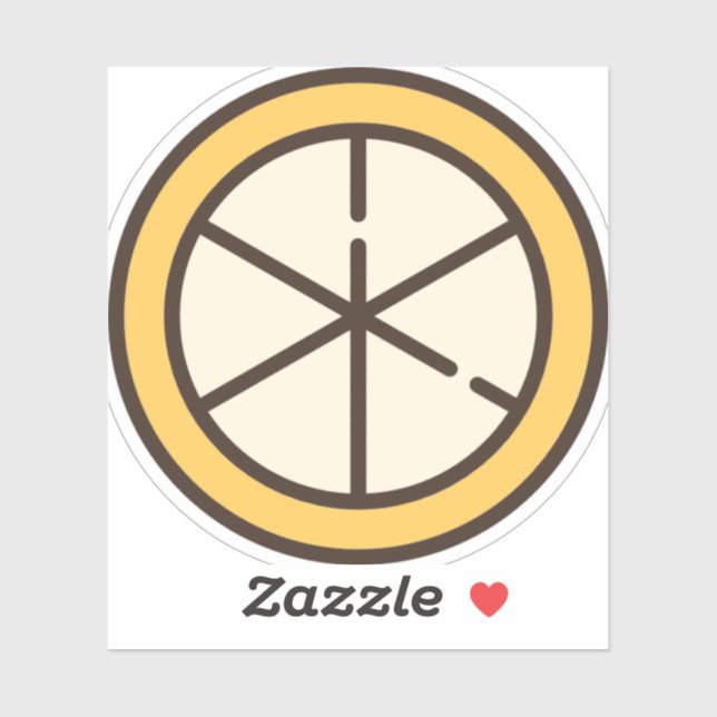 Zitrone Aufkleber (Blatt)