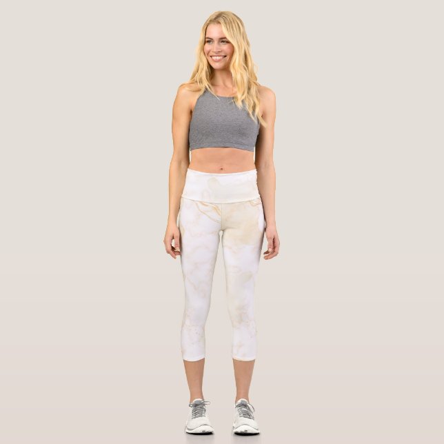Zitrone Capri Leggings (Vorderseite)