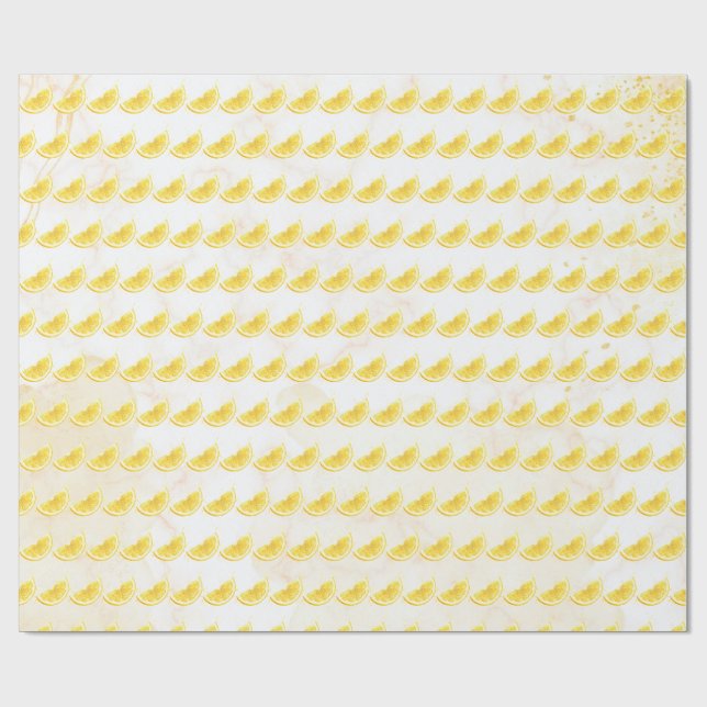 Zitrone Geschenkpapier (Flach)