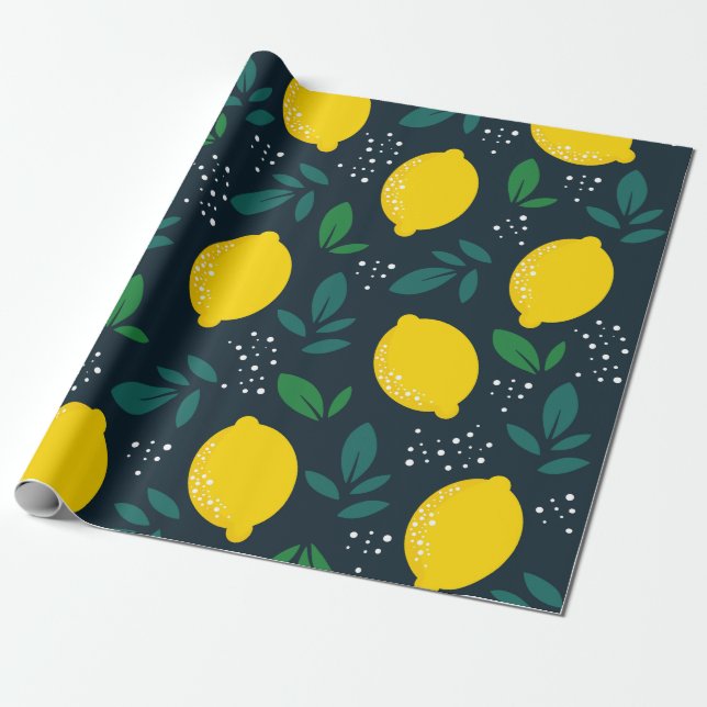 Zitrone Geschenkpapier (Ungerollt)