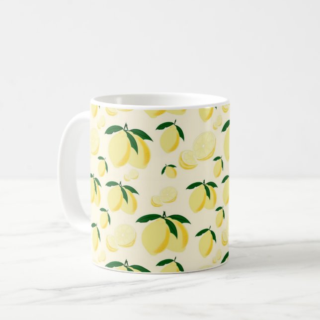 Zitrone Kaffeetasse (Vorderseite Links)