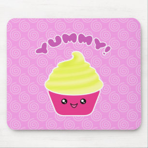 Zitrone leckerer Kawaii Sahnekleiner Kuchen Mousepad