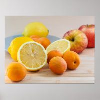 Zitrone mit Aprikosen und Äpfeln Food-Fotografie