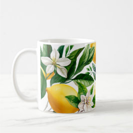 Zitrone mit Blume Kaffeetasse