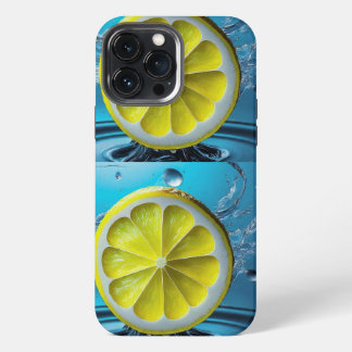 Zitrone mit erfrischenden Wassertropfen iPhone 13 Pro Max Hülle