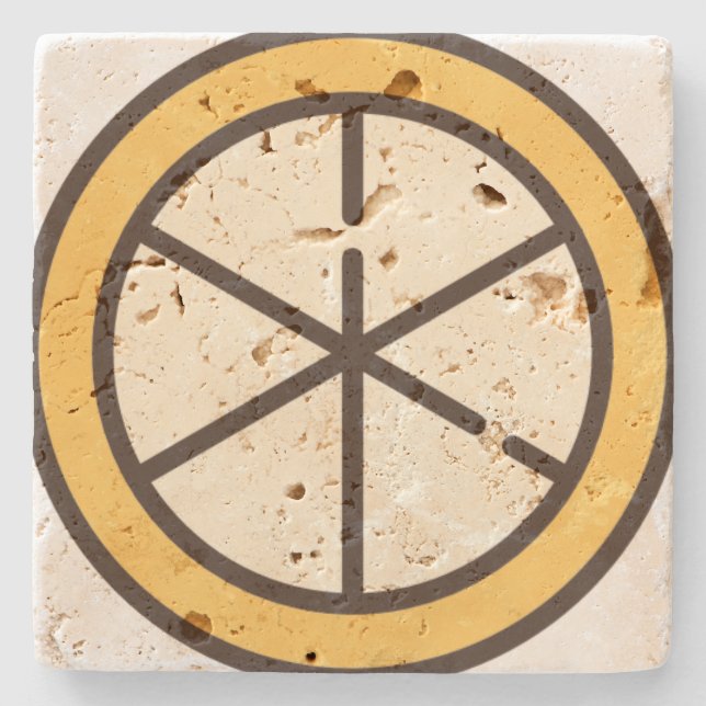 Zitrone Steinuntersetzer (Vorderseite)