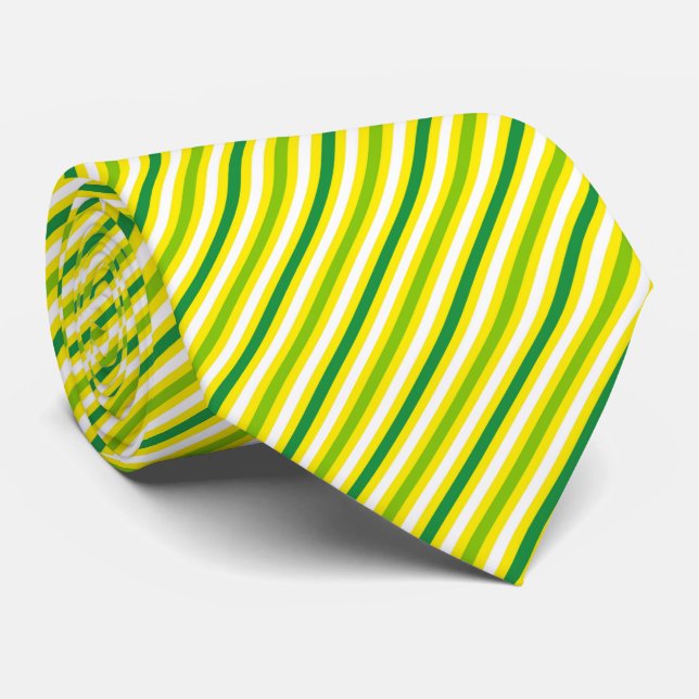 Zitrone und Limon - Gelbgrün gestreifte Socken Krawatte (Gerollt)