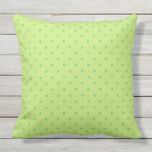 Zitrone und Limone Polka Punkte Außenkissen Kissen Für Draußen