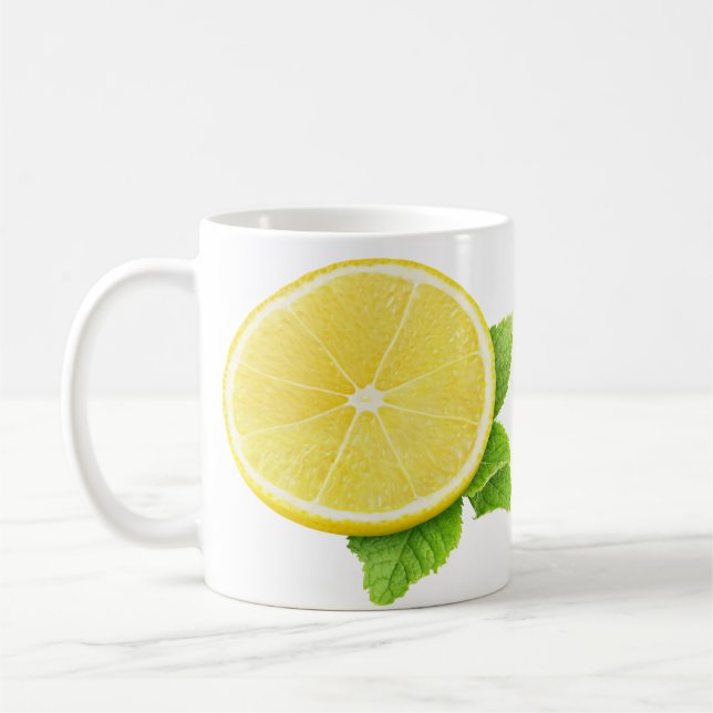 Zitrone und Minze Kaffeetasse (Links)