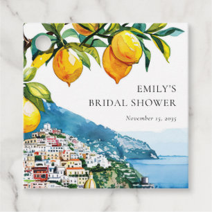 Zitronen-Amalfi-Küste-Bridal-Shower Geschenkanhänger
