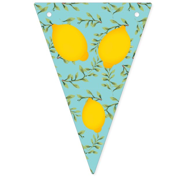 Zitronen-Baum und Zickzack Flaggen-Flagge Wimpelkette (Erste Fahne)