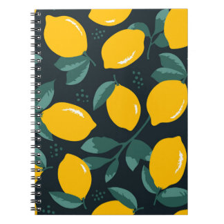 Zitronen-Blume, Vintage Sommertextur. Notizblock