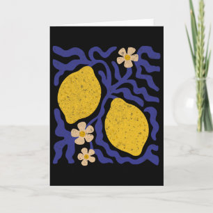 Zitronen Boho Floral Mediterrane Sommerferien Karte